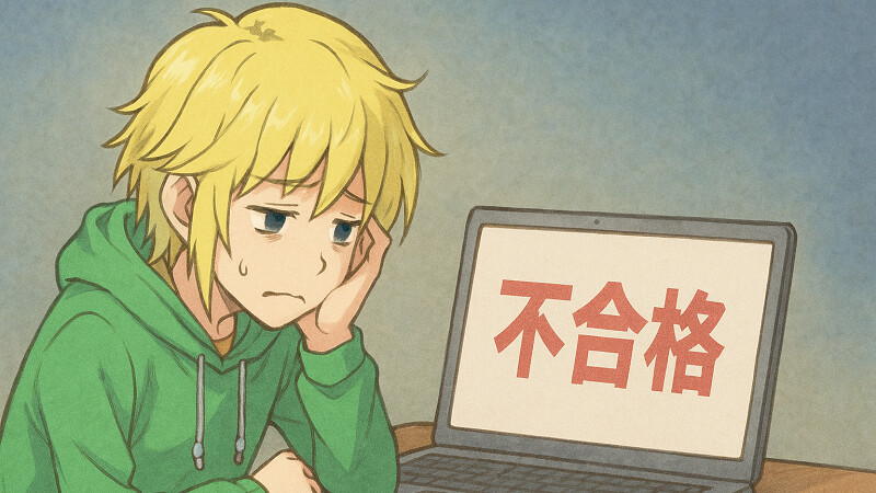 ラク 不合格