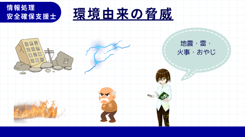 情報処理安全確保支援士 環境由来の脅威